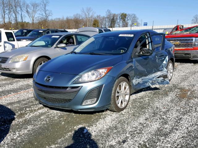 JM1BL1U55B1445407 - 2011 MAZDA 3 S BLUE photo 2