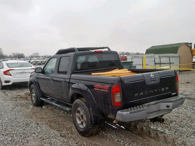 1N6ED27YX4C415328 - 2004 NISSAN FRONTIER C BLACK photo 3