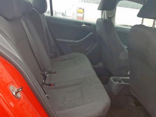 3VW2K7AJ1DM391369 - 2013 VOLKSWAGEN JETTA BASE Կարմիր լուսանկար 6