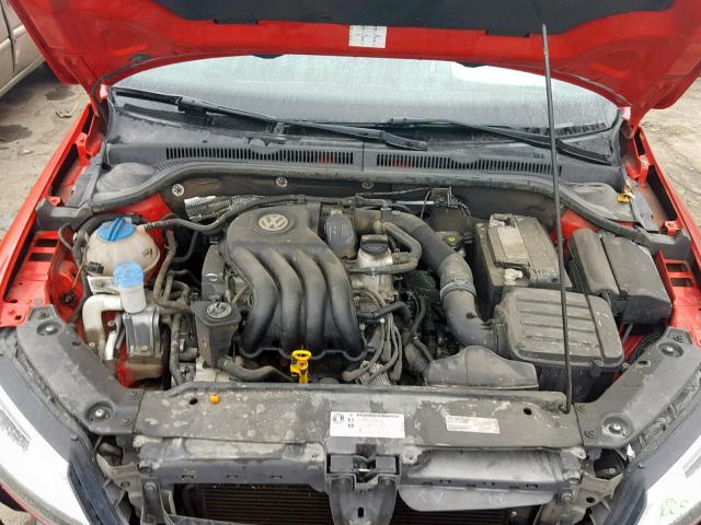 3VW2K7AJ1DM391369 - 2013 VOLKSWAGEN JETTA BASE Կարմիր լուսանկար 7