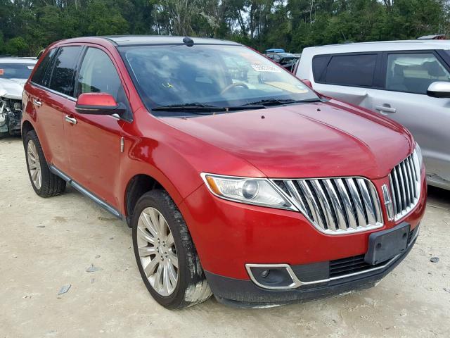 2LMDJ6JK2CBL15385 - 2012 LINCOLN MKX RED photo 1