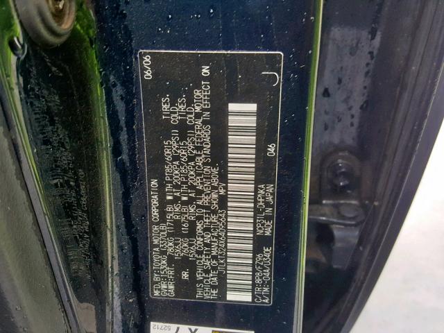 JTLKT324X64095643 - 2006 TOYOTA SCION XB Көк фото 10