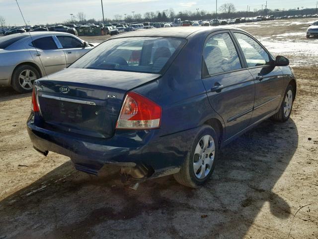 KNAFE121075416261 - 2007 KIA SPECTRA EX BLUE photo 4