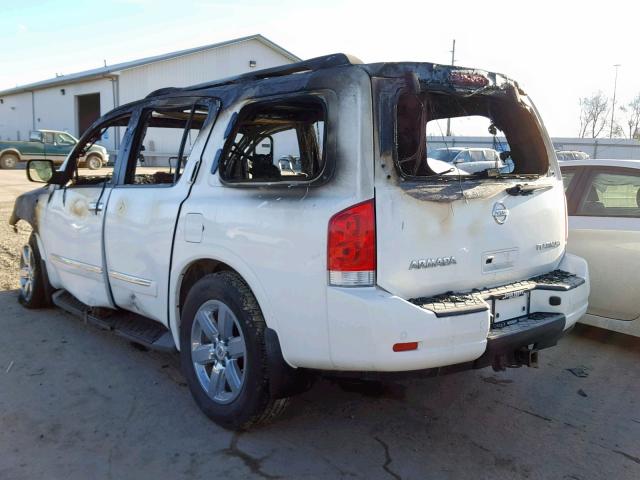 5N1AA0NE2CN612368 - 2012 NISSAN ARMADA SV WHITE photo 3