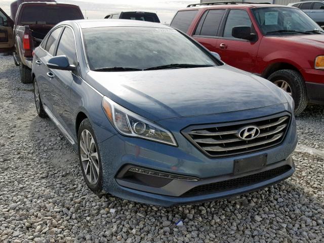 5NPE34AF1FH079729 - 2015 HYUNDAI SONATA SPO BLUE photo 1