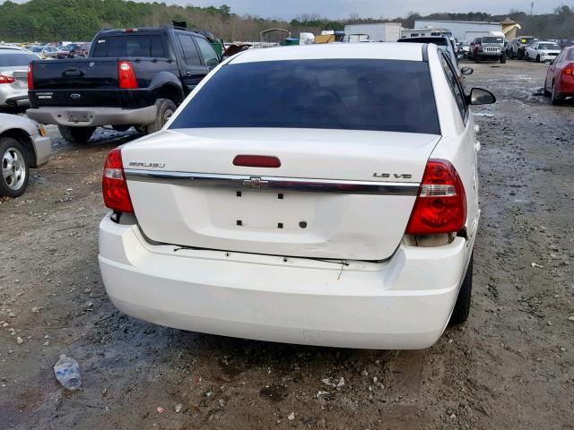 1G1ZS53806F244374 - 2006 CHEVROLET MALIBU LS თეთრი ფოტო 9