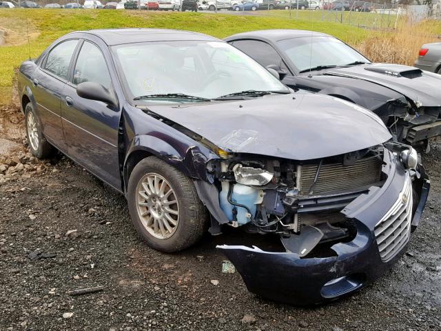 1C3EL46X84N402225 - 2004 CHRYSLER SEBRING LX BLUE photo 1