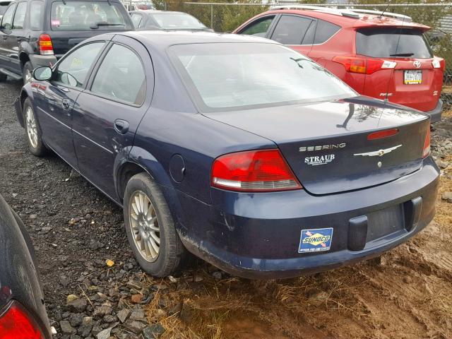 1C3EL46X84N402225 - 2004 CHRYSLER SEBRING LX BLUE photo 3