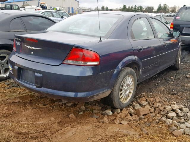 1C3EL46X84N402225 - 2004 CHRYSLER SEBRING LX BLUE photo 4