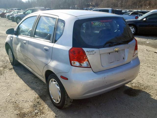 KL1TD666X8B008856 - 2008 CHEVROLET AVEO BASE Gümüş foto 3