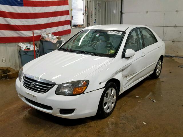 KNAFE221695620877 - 2009 KIA SPECTRA EX WHITE photo 2