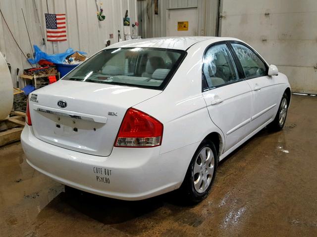 KNAFE221695620877 - 2009 KIA SPECTRA EX WHITE photo 4