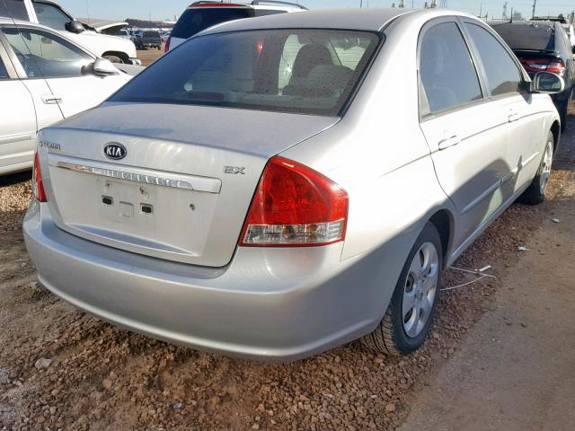 KNAFE121885540523 - 2008 KIA SPECTRA EX SILVER photo 4