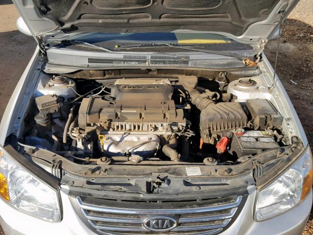 KNAFE121885540523 - 2008 KIA SPECTRA EX SILVER photo 7