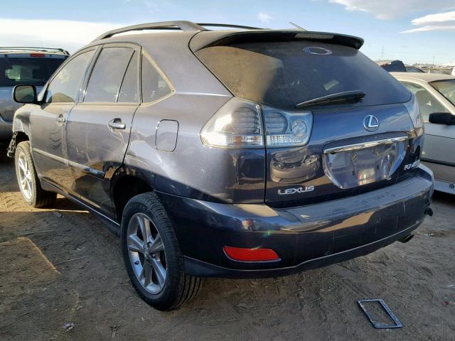 JTJHW31U272020119 - 2007 LEXUS RX 400H BLUE photo 3