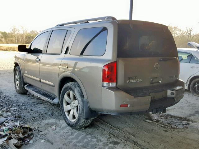 5N1BA08D58N632466 - 2008 NISSAN ARMADA SE TAN photo 3