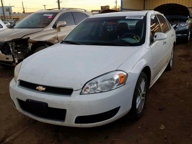 2G1WC5E31D1221675 - 2013 CHEVROLET IMPALA LTZ WHITE photo 2