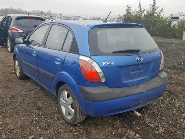 KNADE163476280391 - 2007 KIA RIO 5 SX BLUE photo 3