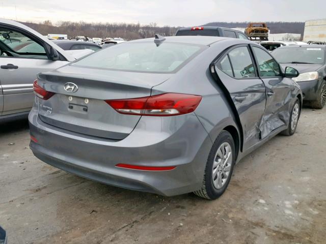 KMHD74LF5HU149962 - 2017 HYUNDAI ELANTRA SE GRAY photo 4