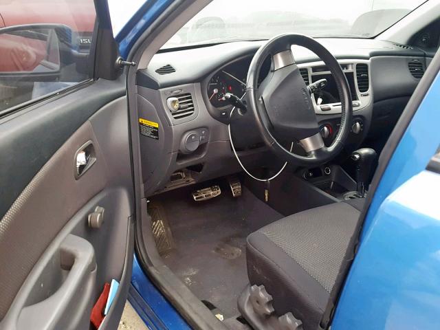 KNADE163X66133832 - 2006 KIA RIO 5 BLUE photo 9