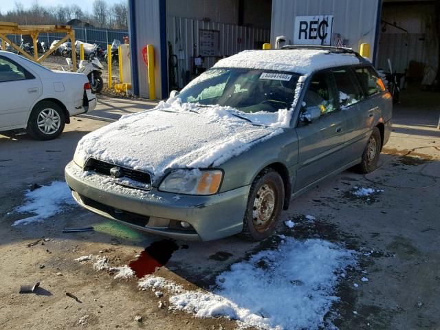 4S3BH635637311195 - 2003 SUBARU LEGACY L GREEN photo 2