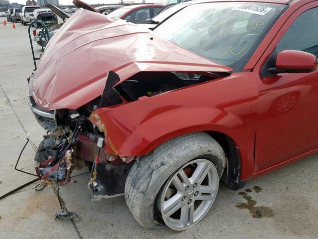 1B3CC5FB8AN166198 - 2010 DODGE AVENGER R/ RED photo 9