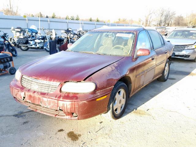 1G1NE52J716251647 - 2001 CHEVROLET MALIBU LS ბურგუნდია ფოტო 2
