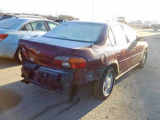1G1NE52J716251647 - 2001 CHEVROLET MALIBU LS ბურგუნდია ფოტო 4