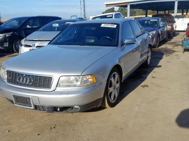 WAUGU54D21N012908 - 2001 AUDI S8 QUATTRO GRAY photo 2