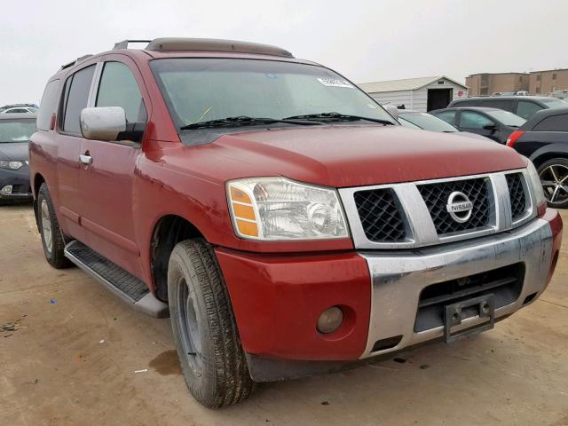 5N1BA08A47N724348 - 2007 NISSAN ARMADA SE MAROON photo 1