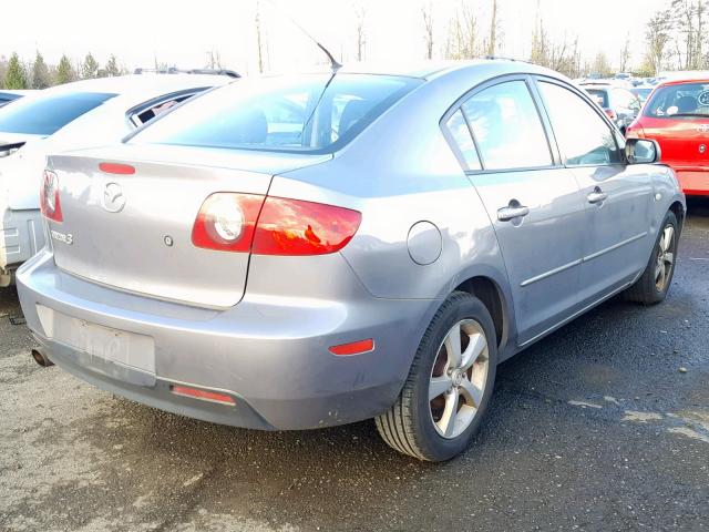 JM1BK12F361455308 - 2006 MAZDA 3 I GRAY photo 4