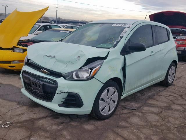 KL8CB6SA8HC741516 - 2017 CHEVROLET SPARK LS GREEN photo 2