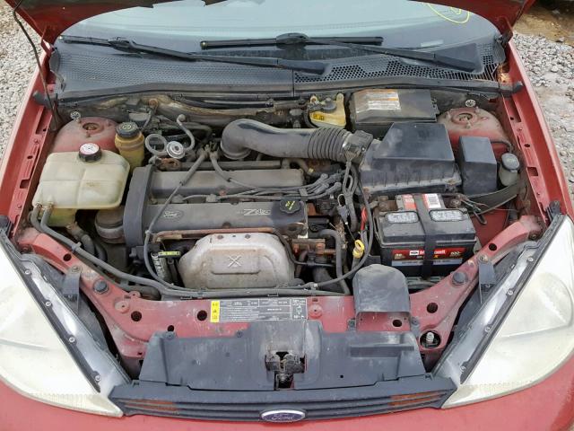 1FAFP38391W116257 - 2001 FORD FOCUS ZTS RED photo 7