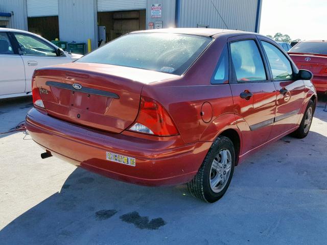 1FAFP33P01W127254 - 2001 FORD FOCUS LX RED photo 4