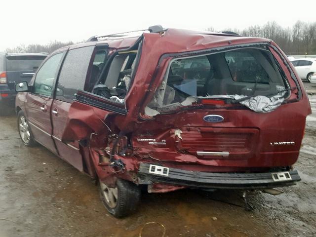 2FMDA58296BA43725 - 2006 FORD FREESTAR L RED photo 3