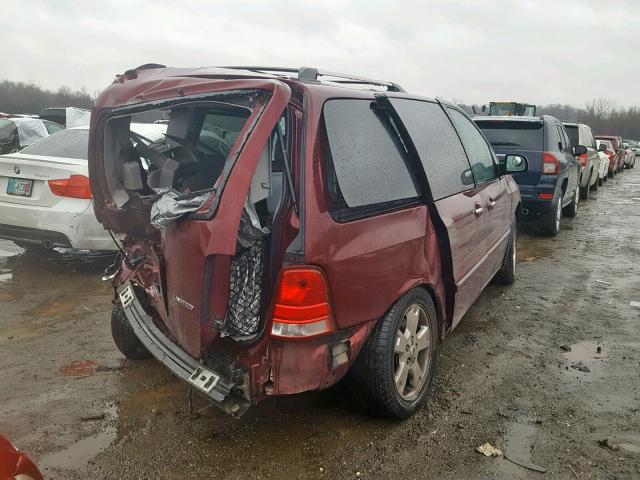 2FMDA58296BA43725 - 2006 FORD FREESTAR L RED photo 4