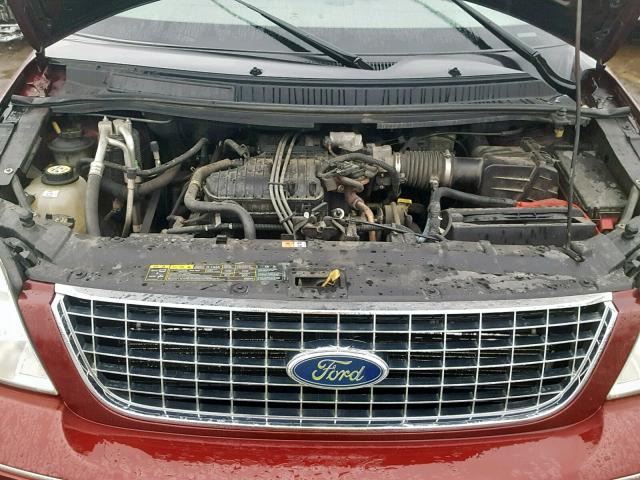 2FMDA58296BA43725 - 2006 FORD FREESTAR L RED photo 7