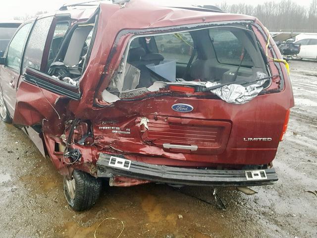 2FMDA58296BA43725 - 2006 FORD FREESTAR L RED photo 9