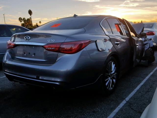 JN1EV7AP8JM354714 - 2018 INFINITI Q50 LUXE GRAY photo 4