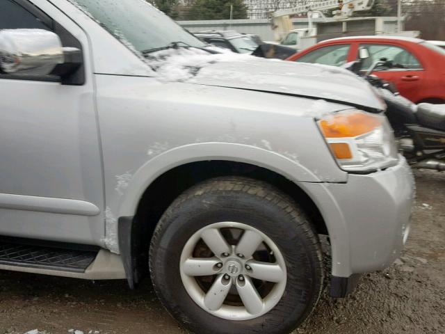 5N1AA0NC7CN616205 - 2012 NISSAN ARMADA SV SILVER photo 9