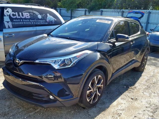 NMTKHMBX0KR070423 - 2019 TOYOTA C-HR XLE BLACK photo 2