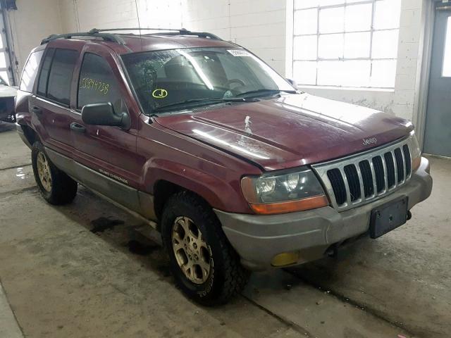 1J4GW48S8YC317524 - 2000 JEEP GRAND CHER BURGUNDY photo 1