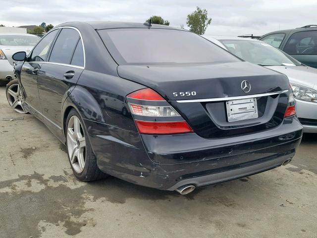 WDDNG71X48A228830 - 2008 MERCEDES-BENZ S 550 BLACK photo 3