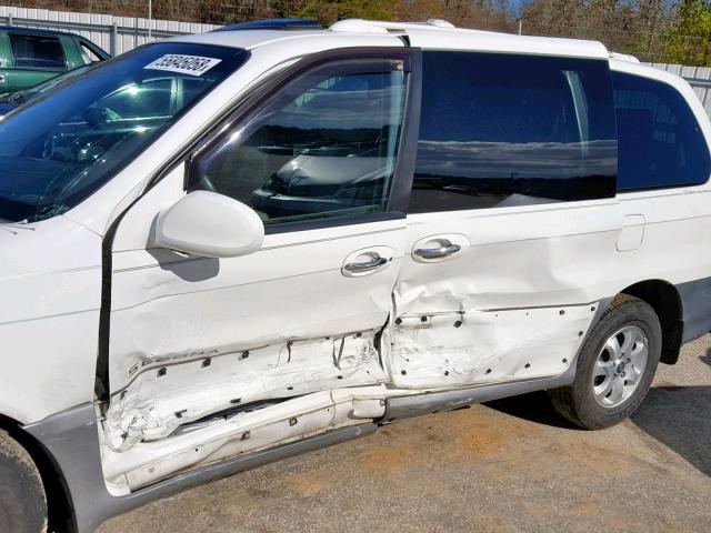 KNDUP131446550554 - 2004 KIA SEDONA EX WHITE photo 9