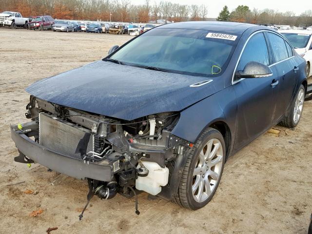 2G4GU5GV9D9129962 - 2013 BUICK REGAL PREM CHARCOAL photo 2