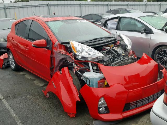 JTDKDTB34E1059737 - 2014 TOYOTA PRIUS C RED photo 1