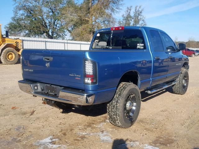 1D7KS28C56J213838 - 2006 DODGE RAM 2500 S BLUE photo 4