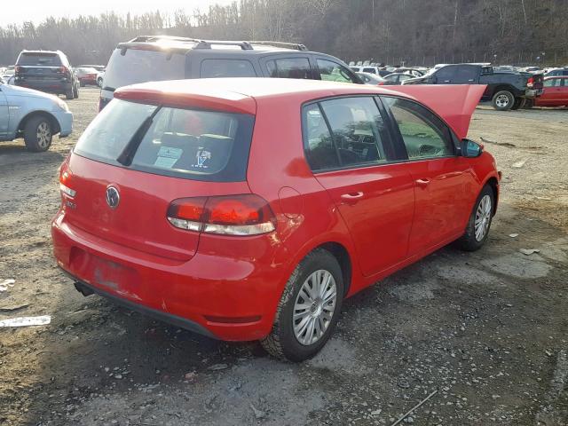 WVWDB7AJ6AW269730 - 2010 VOLKSWAGEN GOLF 红色 照片 4