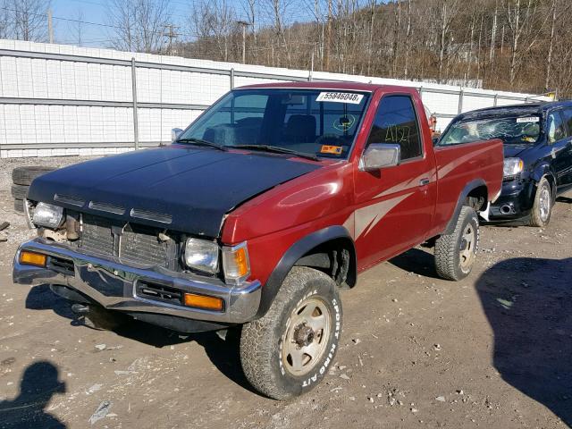 1N6SD11Y1RC362323 - 1994 NISSAN TRUCK XE RED photo 2