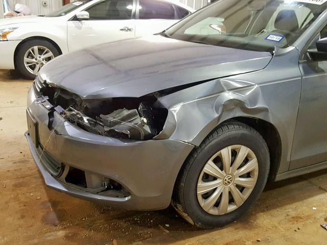3VW2K7AJ3EM294689 - 2014 VOLKSWAGEN JETTA BASE Գրաֆիտ լուսանկար 9